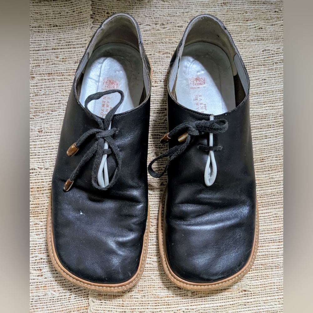 Henry Cuir Oxfords in Black